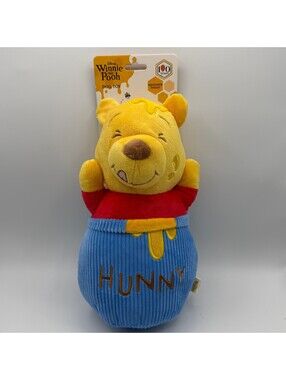 Disney Winnie The Pooh Dog Toy Plush 100 Years Squeaker Hunny Pot Corduroy NWT